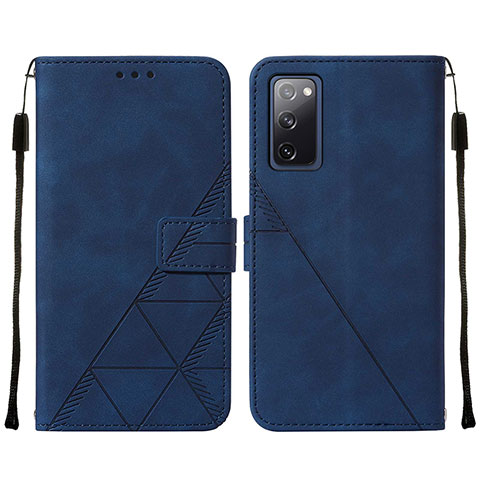Custodia Portafoglio In Pelle Cover con Supporto Y01B per Samsung Galaxy S20 FE 5G Blu