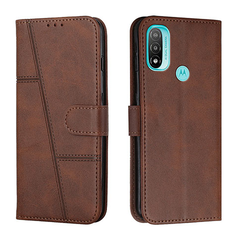 Custodia Portafoglio In Pelle Cover con Supporto Y01X per Motorola Moto E40 Marrone