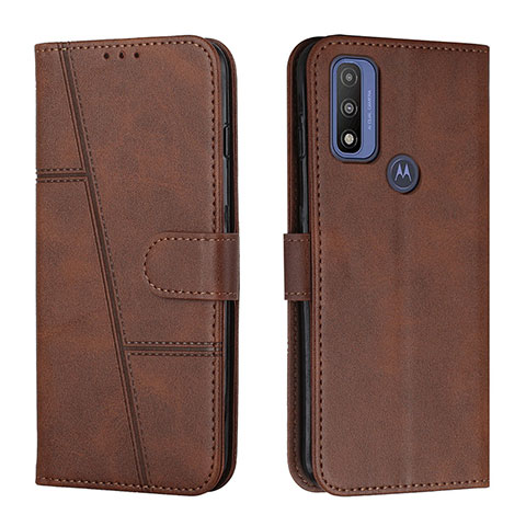 Custodia Portafoglio In Pelle Cover con Supporto Y01X per Motorola Moto G Pure Marrone