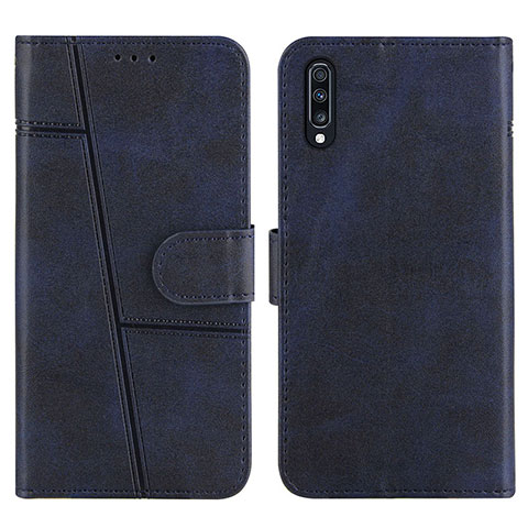 Custodia Portafoglio In Pelle Cover con Supporto Y01X per Samsung Galaxy A50S Blu