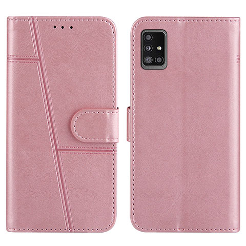 Custodia Portafoglio In Pelle Cover con Supporto Y01X per Samsung Galaxy A51 5G Oro Rosa