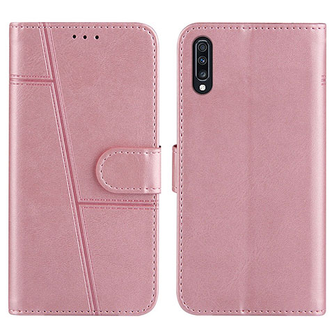 Custodia Portafoglio In Pelle Cover con Supporto Y01X per Samsung Galaxy A70 Oro Rosa
