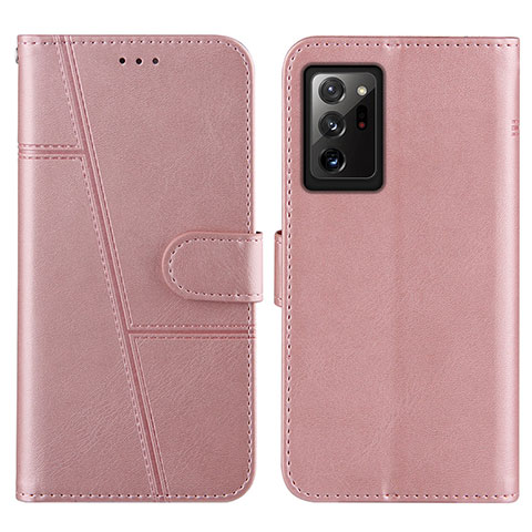 Custodia Portafoglio In Pelle Cover con Supporto Y01X per Samsung Galaxy Note 20 Ultra 5G Oro Rosa