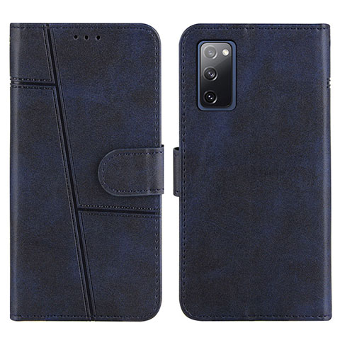 Custodia Portafoglio In Pelle Cover con Supporto Y01X per Samsung Galaxy S20 FE 5G Blu