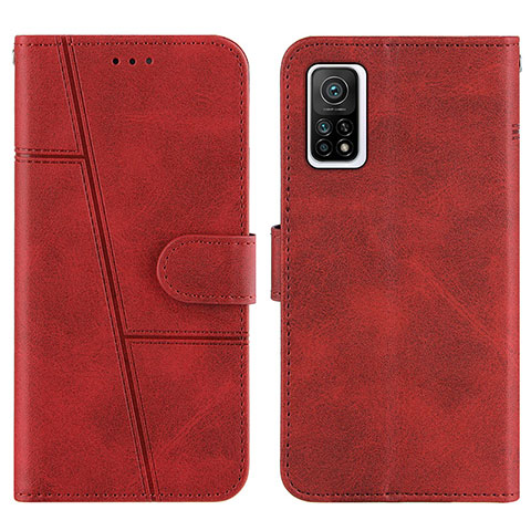 Custodia Portafoglio In Pelle Cover con Supporto Y01X per Xiaomi Mi 10T Pro 5G Rosso