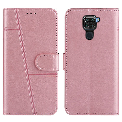 Custodia Portafoglio In Pelle Cover con Supporto Y01X per Xiaomi Redmi Note 9 Oro Rosa