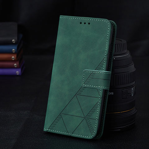 Custodia Portafoglio In Pelle Cover con Supporto Y02B per Samsung Galaxy M22 4G Verde