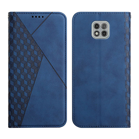 Custodia Portafoglio In Pelle Cover con Supporto Y02X per Motorola Moto G Power (2021) Blu