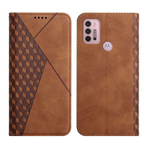 Custodia Portafoglio In Pelle Cover con Supporto Y02X per Motorola Moto G20 Marrone