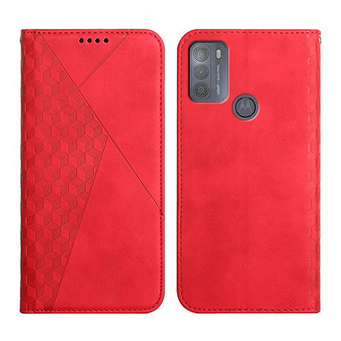 Custodia Portafoglio In Pelle Cover con Supporto Y02X per Motorola Moto G50 Rosso