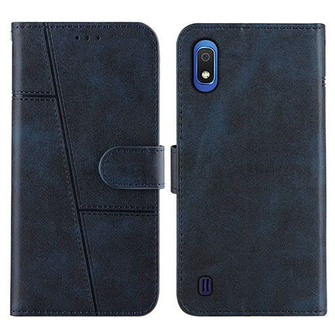 Custodia Portafoglio In Pelle Cover con Supporto Y02X per Samsung Galaxy A10 Blu