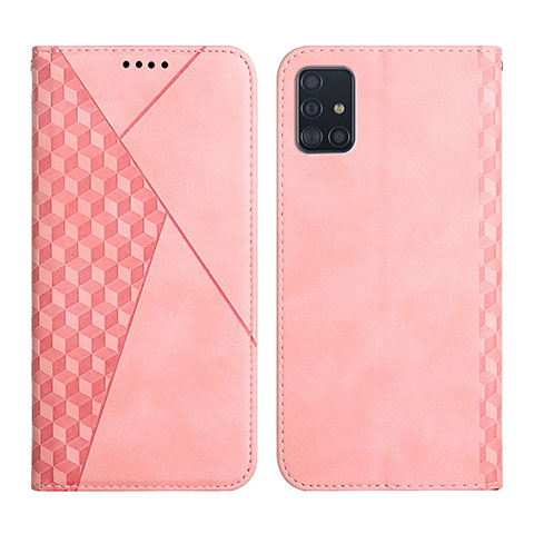 Custodia Portafoglio In Pelle Cover con Supporto Y02X per Samsung Galaxy A71 5G Oro Rosa