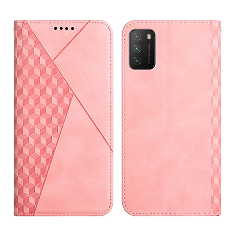 Custodia Portafoglio In Pelle Cover con Supporto Y02X per Xiaomi Poco M3 Oro Rosa