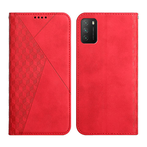 Custodia Portafoglio In Pelle Cover con Supporto Y02X per Xiaomi Poco M3 Rosso