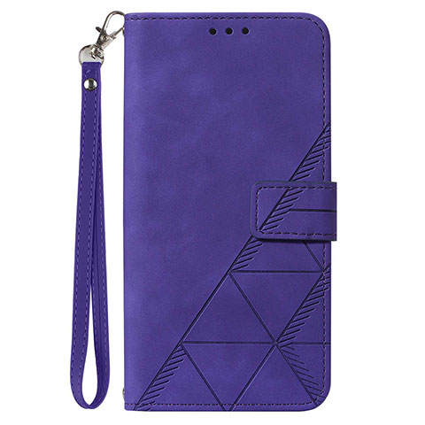 Custodia Portafoglio In Pelle Cover con Supporto Y03B per Samsung Galaxy M22 4G Viola