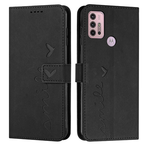 Custodia Portafoglio In Pelle Cover con Supporto Y03X per Motorola Moto G10 Nero