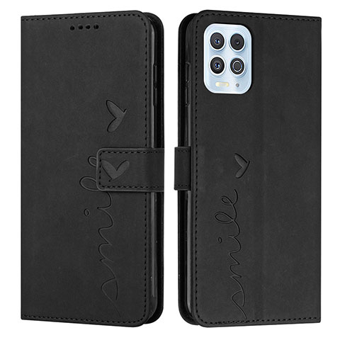 Custodia Portafoglio In Pelle Cover con Supporto Y03X per Motorola Moto G100 5G Nero