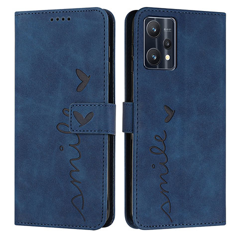 Custodia Portafoglio In Pelle Cover con Supporto Y03X per Realme 9 Pro 5G Blu