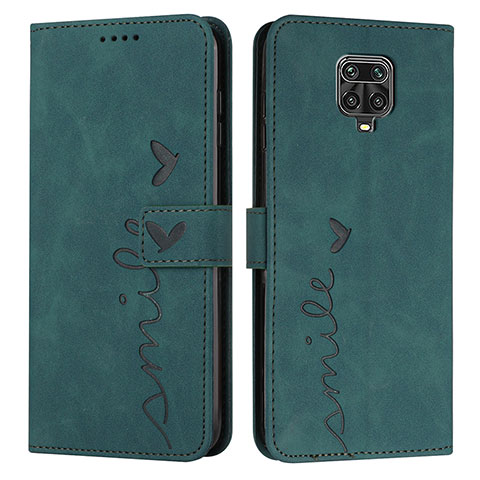 Custodia Portafoglio In Pelle Cover con Supporto Y03X per Xiaomi Redmi Note 9 Pro Verde