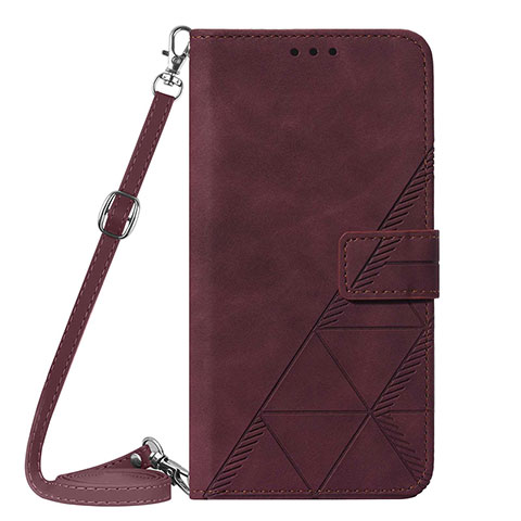 Custodia Portafoglio In Pelle Cover con Supporto Y04B per Samsung Galaxy A11 Rosso Rosa