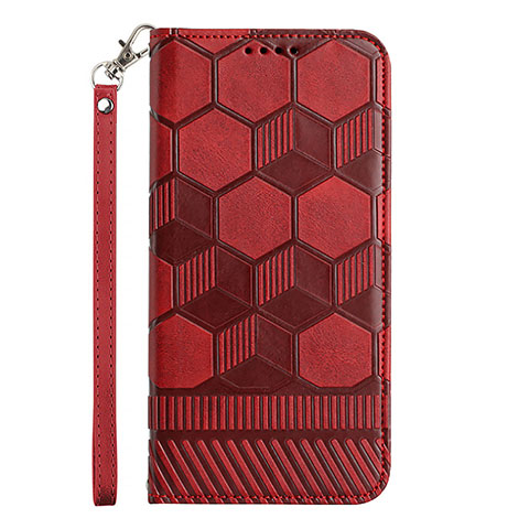 Custodia Portafoglio In Pelle Cover con Supporto Y06B per Samsung Galaxy S20 FE 5G Rosso
