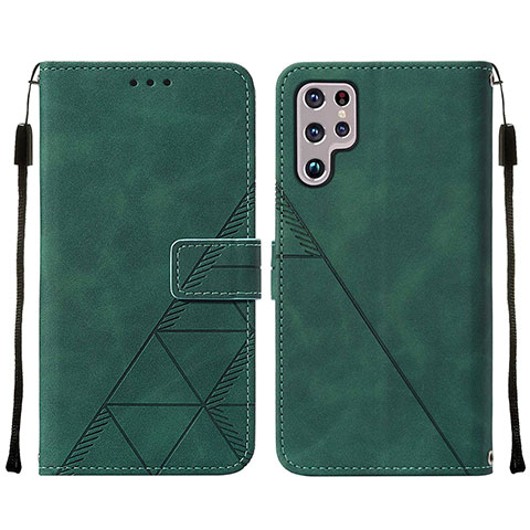 Custodia Portafoglio In Pelle Cover con Supporto Y07B per Samsung Galaxy S21 Ultra 5G Verde