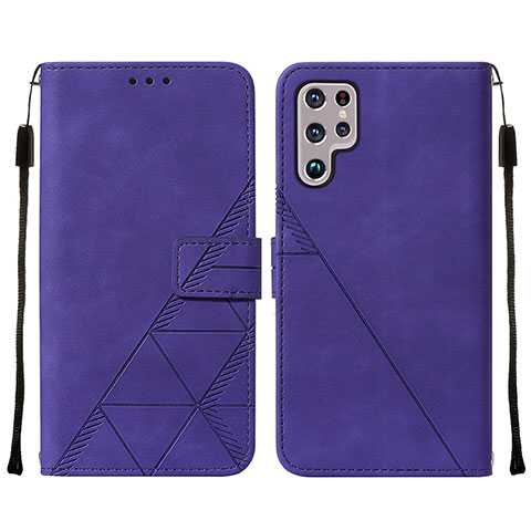 Custodia Portafoglio In Pelle Cover con Supporto Y07B per Samsung Galaxy S21 Ultra 5G Viola
