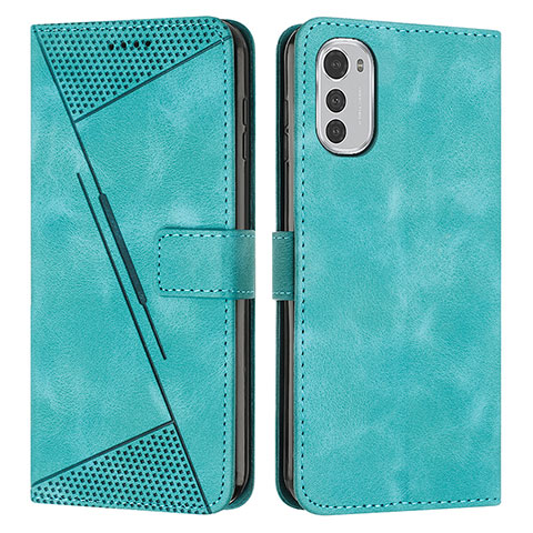 Custodia Portafoglio In Pelle Cover con Supporto Y07X per Motorola Moto E32s Verde