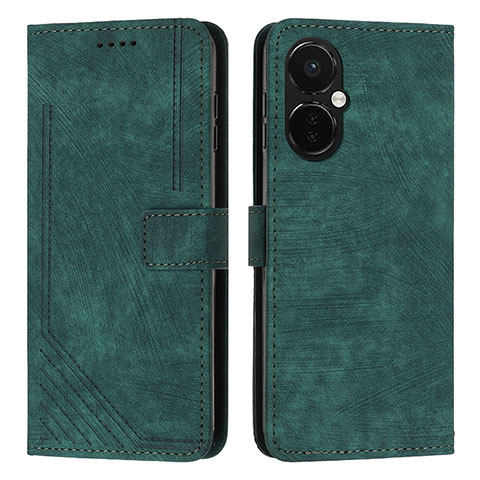 Custodia Portafoglio In Pelle Cover con Supporto Y07X per OnePlus Nord CE 3 5G Verde