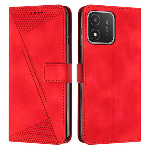 Custodia Portafoglio In Pelle Cover con Supporto Y08X per Huawei Honor X5 Rosso