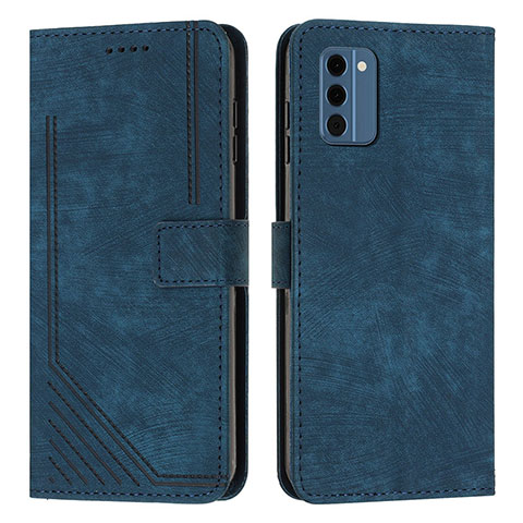 Custodia Portafoglio In Pelle Cover con Supporto Y08X per Nokia C300 Blu