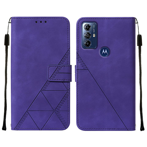 Custodia Portafoglio In Pelle Cover con Supporto YB4 per Motorola Moto G Power (2022) Viola