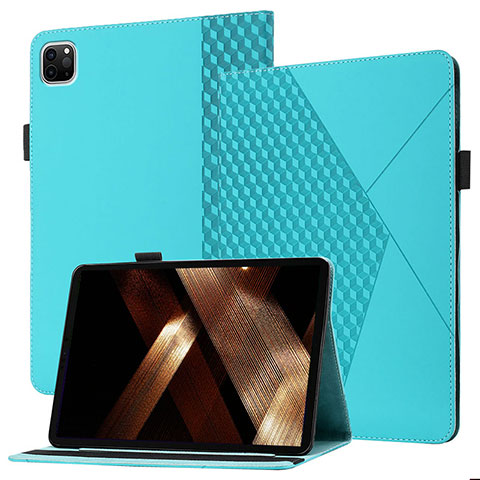 Custodia Portafoglio In Pelle Cover con Supporto YX1 per Apple iPad Pro 11 (2020) Azzurro