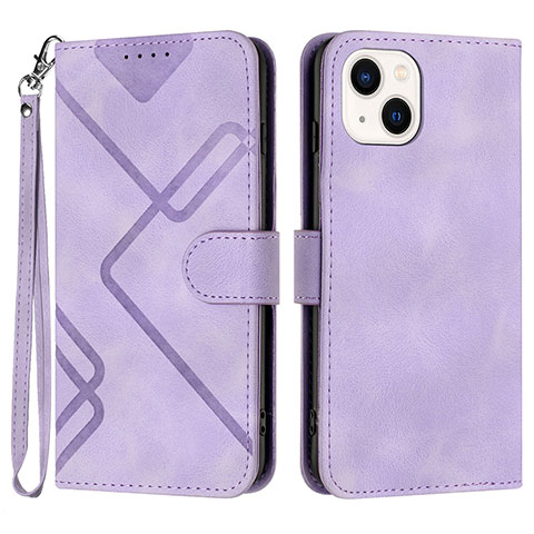 Custodia Portafoglio In Pelle Cover con Supporto YX1 per Apple iPhone 13 Lavanda