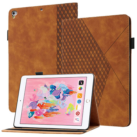 Custodia Portafoglio In Pelle Cover con Supporto YX1 per Apple New iPad 9.7 (2018) Marrone