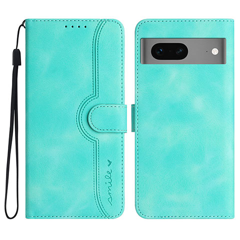 Custodia Portafoglio In Pelle Cover con Supporto YX2 per Google Pixel 7 5G Verde