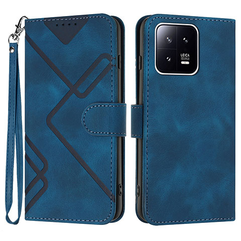 Custodia Portafoglio In Pelle Cover con Supporto YX2 per Xiaomi Mi 13 5G Blu