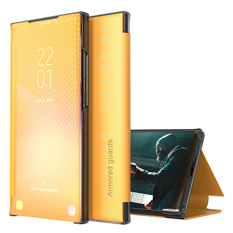 Custodia Portafoglio In Pelle Cover con Supporto ZL1 per Samsung Galaxy Note 20 Ultra 5G Giallo