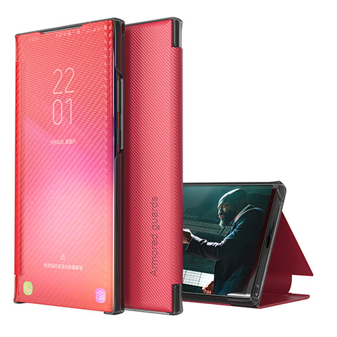 Custodia Portafoglio In Pelle Cover con Supporto ZL1 per Samsung Galaxy S20 Plus 5G Rosso