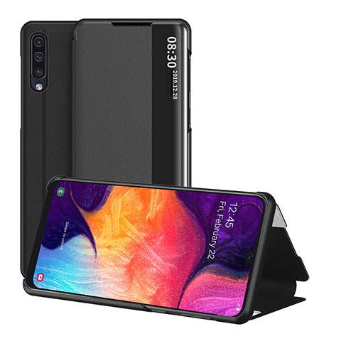 Custodia Portafoglio In Pelle Cover con Supporto ZL2 per Samsung Galaxy A50S Nero