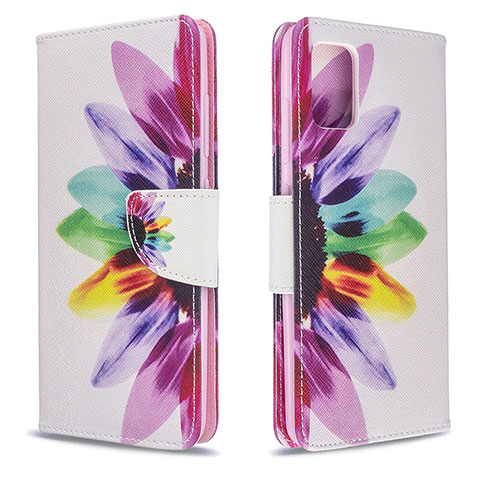 Custodia Portafoglio In Pelle Fantasia Modello Cover con Supporto B01F per Samsung Galaxy A51 5G Multicolore