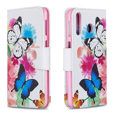 Custodia Portafoglio In Pelle Fantasia Modello Cover con Supporto B01F per Samsung Galaxy M30 Colorato