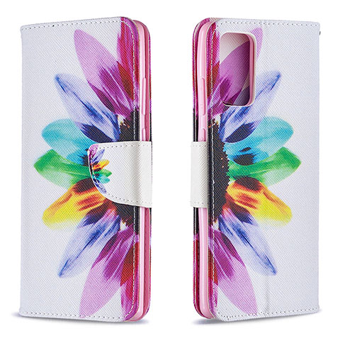 Custodia Portafoglio In Pelle Fantasia Modello Cover con Supporto B01F per Samsung Galaxy Note 20 5G Multicolore