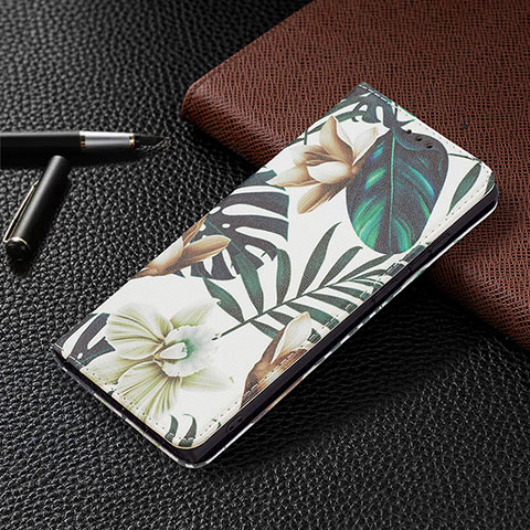 Custodia Portafoglio In Pelle Fantasia Modello Cover con Supporto B03F per Samsung Galaxy S23 Ultra 5G Verde Pastello