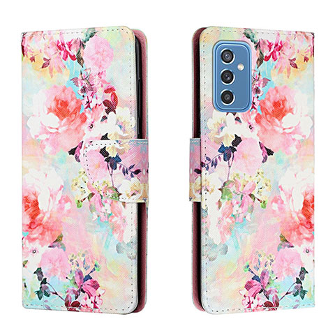 Custodia Portafoglio In Pelle Fantasia Modello Cover con Supporto H01X per Samsung Galaxy M52 5G Rosa Caldo