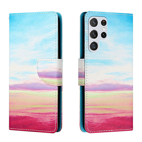 Custodia Portafoglio In Pelle Fantasia Modello Cover con Supporto H02X per Samsung Galaxy S24 Ultra 5G Colorato