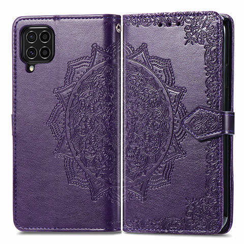 Custodia Portafoglio In Pelle Fantasia Modello Cover con Supporto per Samsung Galaxy M62 4G Viola