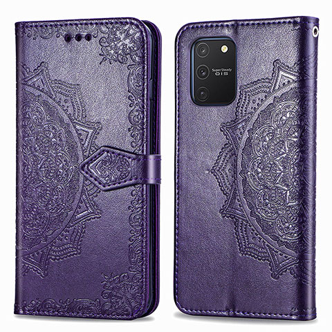 Custodia Portafoglio In Pelle Fantasia Modello Cover con Supporto per Samsung Galaxy M80S Viola