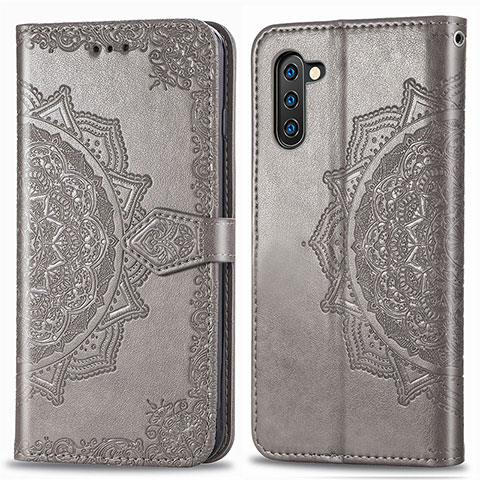 Custodia Portafoglio In Pelle Fantasia Modello Cover con Supporto per Samsung Galaxy Note 10 5G Grigio