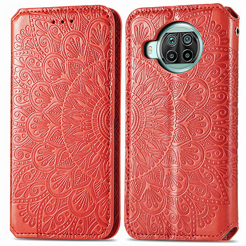 Custodia Portafoglio In Pelle Fantasia Modello Cover con Supporto S01D per Xiaomi Mi 10T Lite 5G Rosso